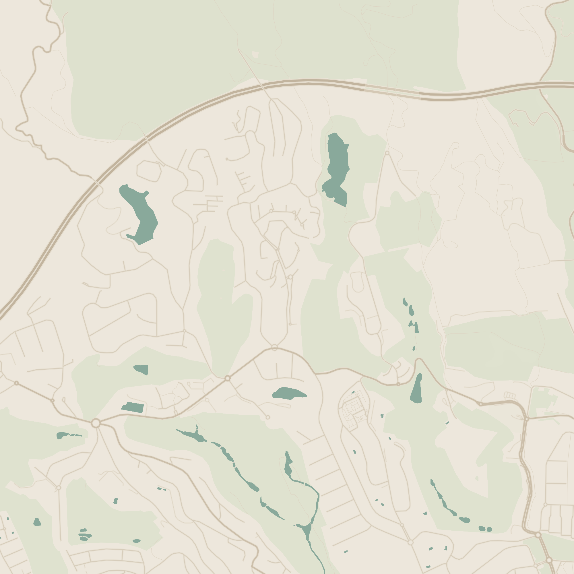 Close-up neighbourhood map of Villa Kumara in Los Naranjos Hill Club, La Cerquilla — the villa marked with a gold pin just below the AP-7 motorway on the northern rim of the golf valley, with Los Naranjos Golf immediately south, Aloha Golf and Aloha College to the southeast.